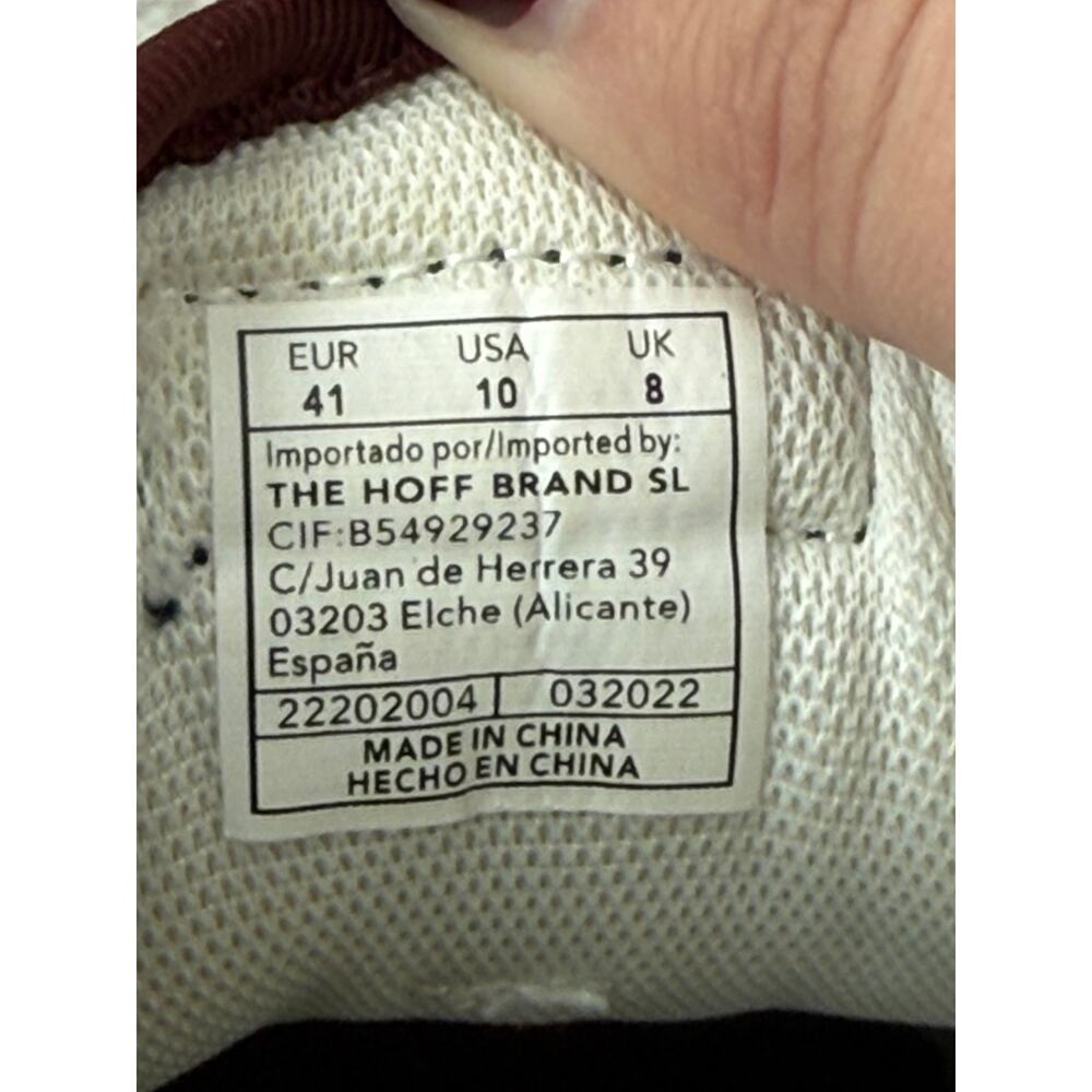 HOFF Women’s Sz 10 Reno Sneakers Suede Colorblock Multi Color Tan Brown Red - Picture 8 of 9